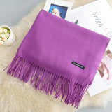 Cashmere Women Scarf 2019 New Warm Shawl Foulard Femme Pashmina Kerchief Wool Stole Head Neck Long Winter Scarves for Ladies