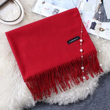 Cashmere Women Scarf 2019 New Warm Shawl Foulard Femme Pashmina Kerchief Wool Stole Head Neck Long Winter Scarves for Ladies