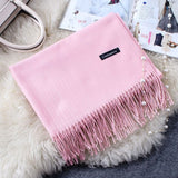 Cashmere Women Scarf 2019 New Warm Shawl Foulard Femme Pashmina Kerchief Wool Stole Head Neck Long Winter Scarves for Ladies