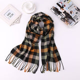 2019 Luxury Brand Men's Winter Plaid Scarf  warm women Cashmere shawls Scarves Casual Tassel Scarfs Man Business scarf pashmina