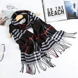 2019 Luxury Brand Men's Winter Plaid Scarf  warm women Cashmere shawls Scarves Casual Tassel Scarfs Man Business scarf pashmina