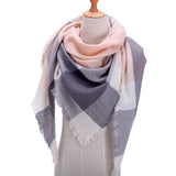 Designer 2019 knitted spring winter women scarf plaid warm cashmere scarves shawls luxury brand neck bandana  pashmina lady wrap