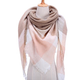 Designer 2019 knitted spring winter women scarf plaid warm cashmere scarves shawls luxury brand neck bandana  pashmina lady wrap