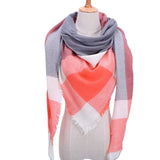 Designer 2019 knitted spring winter women scarf plaid warm cashmere scarves shawls luxury brand neck bandana  pashmina lady wrap