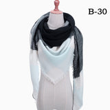 Designer 2019 knitted spring winter women scarf plaid warm cashmere scarves shawls luxury brand neck bandana  pashmina lady wrap