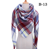 Designer 2019 knitted spring winter women scarf plaid warm cashmere scarves shawls luxury brand neck bandana  pashmina lady wrap