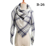 Designer 2019 knitted spring winter women scarf plaid warm cashmere scarves shawls luxury brand neck bandana  pashmina lady wrap